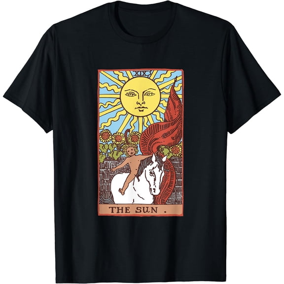 Sun Tarot Card Rider Waite S-5XL T-Shirt