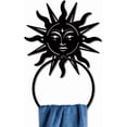 thumbnail image 1 of Sun Towel Ring Hand Towel Holder Boho Sun Metal Bathroom Towel Hanger Black Art Towel Rack Wall Mounted for Kitchen Bath Towel Ring Home Decors Gift, 1 of 9