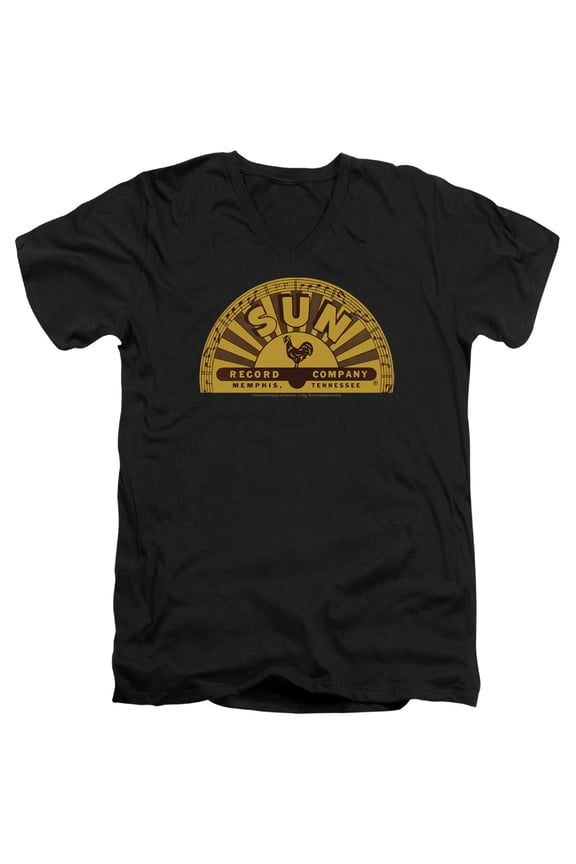 Sun - Traditional Logo - Slim Fit V Neck Shirt - Medium
