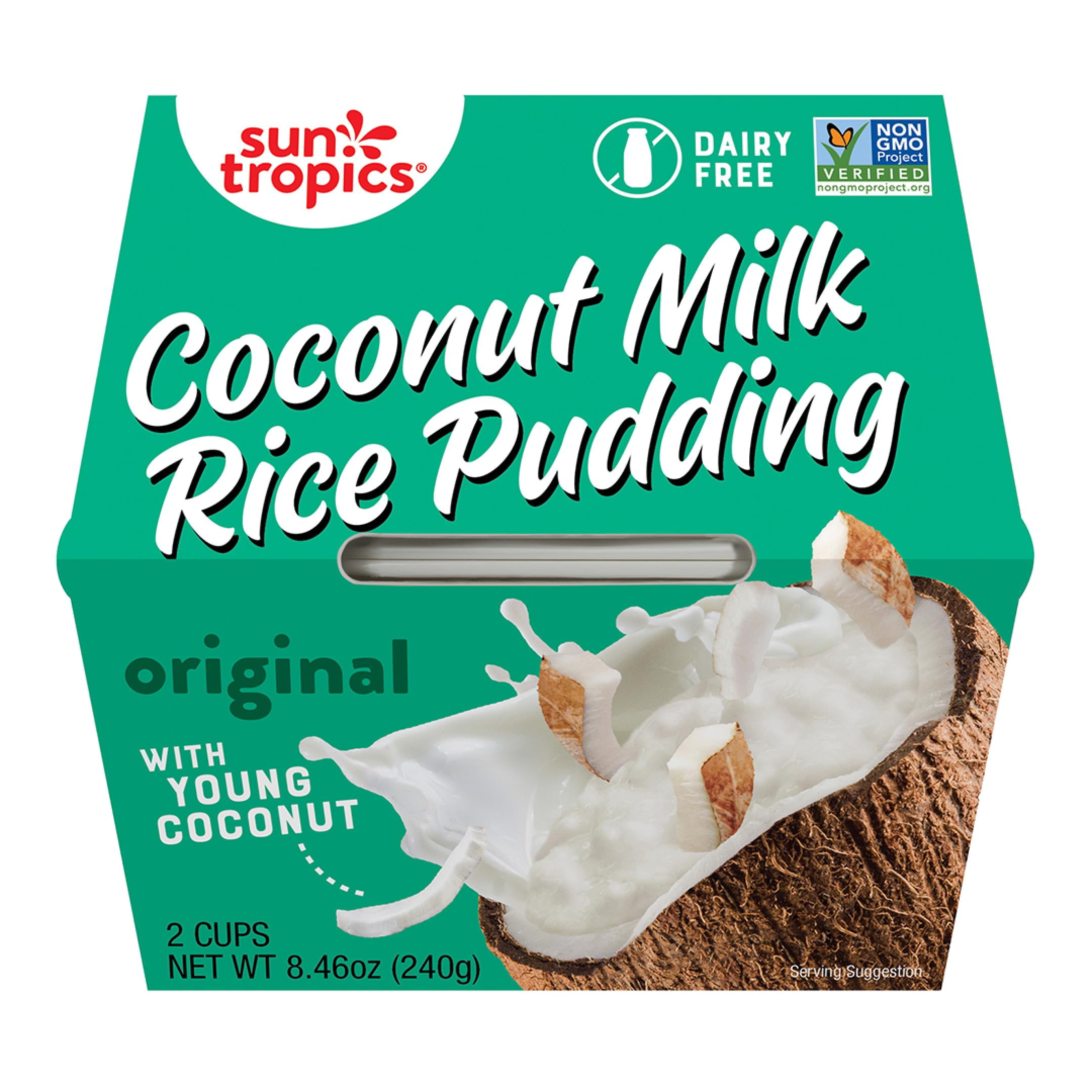 Sun Tropics Coconut Milk DHF10 Rice Pudding Snack, Original Vegan