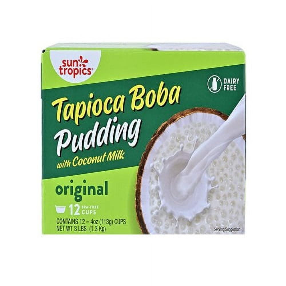 Sun Tropics Coconut Tapioca Boba Pudding, 4 Ounce (Pack of 12