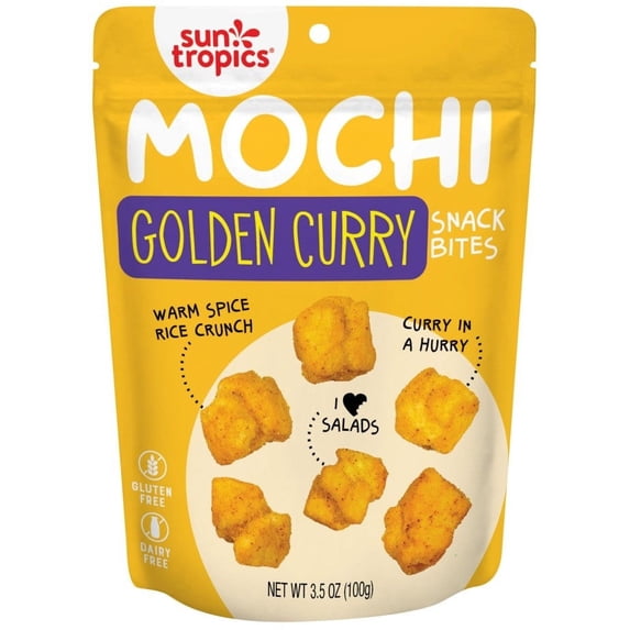 Sun Tropics MOCHI Snack Bites, Golden Curry (3.5oz) 6-pack