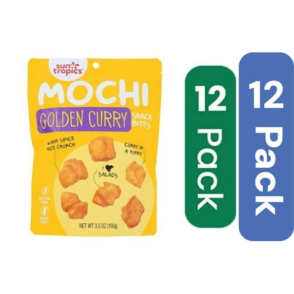 Sun Tropics Mochi Snack Bites Golden Curry 3.5 oz (Pack Of 12)