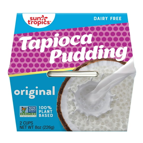 Sun Tropics Tapioca Pudding, GGA1 Original | Vegan Dairy Free Pudding | Gluten Free, Non-GMO | Ready-to-Eat Cups 4.0oz (Pack of 6)