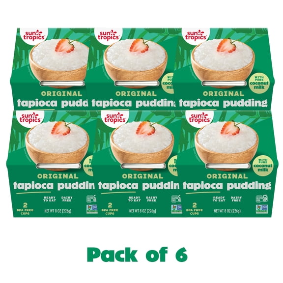 Sun Tropics Tapioca Pudding, Original 4.0oz (Pack of 6)