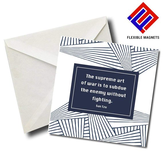 Sun Tzu Inspirational Quote Magnet for refrigerator. Great Gift! By Flexible Magnets