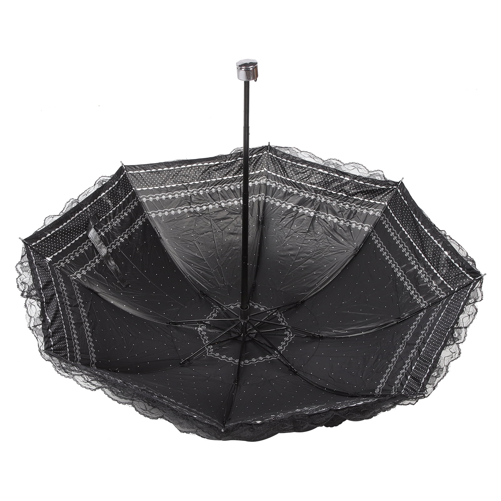 WRISTBIQUE Black Lace Umbrella Parasol 1Pack