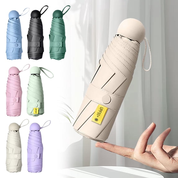 Sun Umbrella for Women Portable Capsule Umbrella Ultralight Mini Fold Design with Sun Protection for Sunny and Rainy Days Compact Travel Essential for Daily Commute and Outdoor Activities Sopatenor