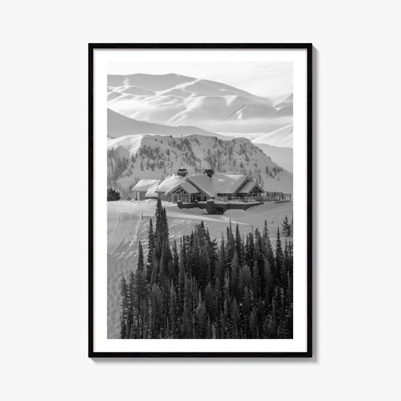 Sun Valley Black And White Fine Art Photo Print Idaho Ketchum Usa Wall Decor, Unframed Paper Print