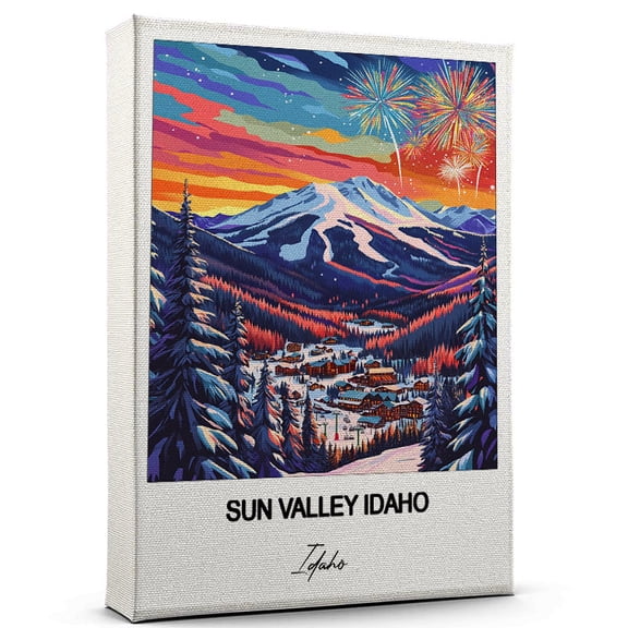 Sun Valley Idaho Travel Art Canvas  Modern Wall Art Inspired by Idaho Canvas  Great Gift for Travel Lovers  Ready to Hang