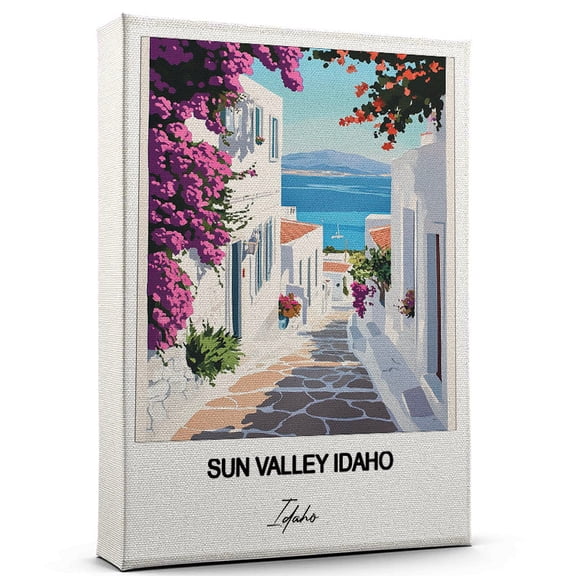 Sun Valley Idaho Travel Canvas Wall Art Beautiful Travel Decor for Bedroom, Office Idaho Canvas Print Serene and Scenic Wall Decor Gift for Travel Lovers