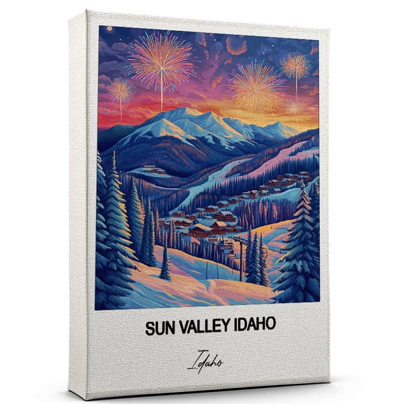 Sun Valley Idaho Travel Canvas Wall Art Nature-Inspired Travel Decor with Scenic Views Idaho Canvas Wall Print A Captivating Gift for Adventure Seekers