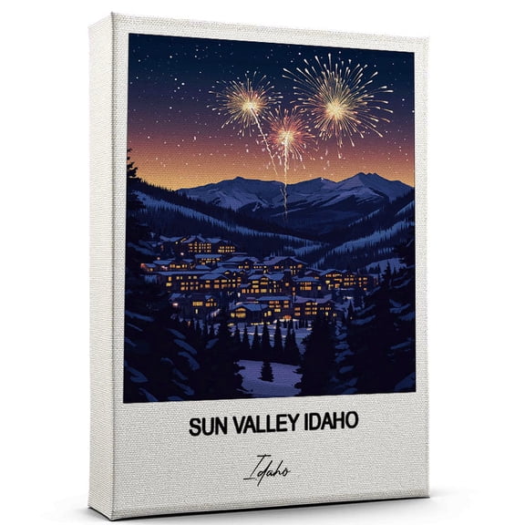 Sun Valley Idaho Travel Wall Canvas Elegant and Cultural Art Print Idaho Canvas Print Ideal Gift for Travel Lovers