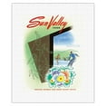 thumbnail image 1 of Sun Valley Idaho USA - Ice Skating - Vintage Travel Poster by William & Kenneth Willmarths c.1960s - Fine Art Rolled Canvas Print 11in x 14in, 1 of 4