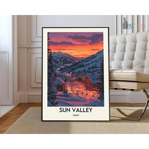 Sun Valley Poster, Sun Valleysun Valley Print, Sun Valley Photo, Sun Valley Poster Print, Sun Valley Idaho, Sun Valley Gift Wall Art, Modern Wall Decor, 8x12 UNFRAMED