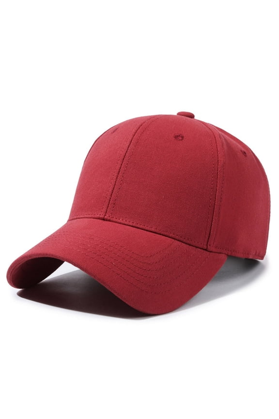 Sun Visor Cap, Outdoor Sun Protection Summer Hats Breathable Oversize Baseball Cap for Summer Outdoor Adjustable Snapback Adjustable Size Hat, Red One Size