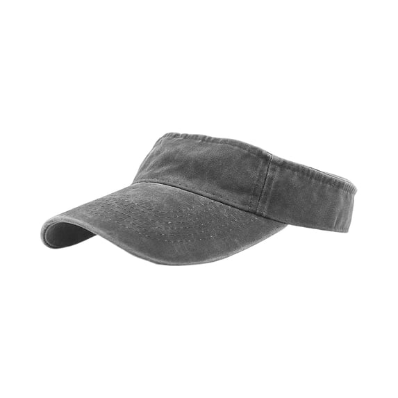 Sun Visor Cap Unisex with Adjustable Strap for Golf Tennis and Travel Gray One Size