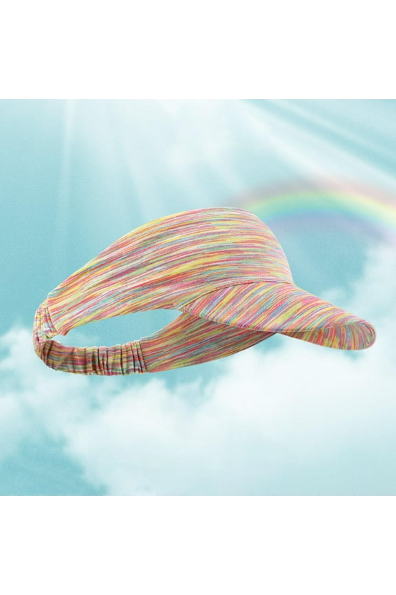 Sun Visor Caps Adjustable Elastic Sweat Absorption Running Summer Sports Hat Colorful