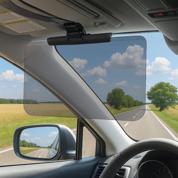 Sun Visor for Car, 180 Adjustable Anti-Glare Polarized Car Visor Extender Sun Blocker, Safe Driving Windshield Sun Shade, Sunvisor Extension Protect from Sun Glare, Snow Blindness, UV Rays