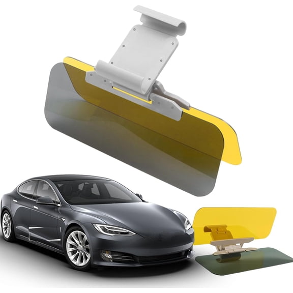 Sun Visor for Car Universal Anti-Glare Polarized Visor Extender, 2026 New Clip On Sun Visor for Car, 2 in 1 Car Anti-Glare Sun Visor for Day & Night Driving
