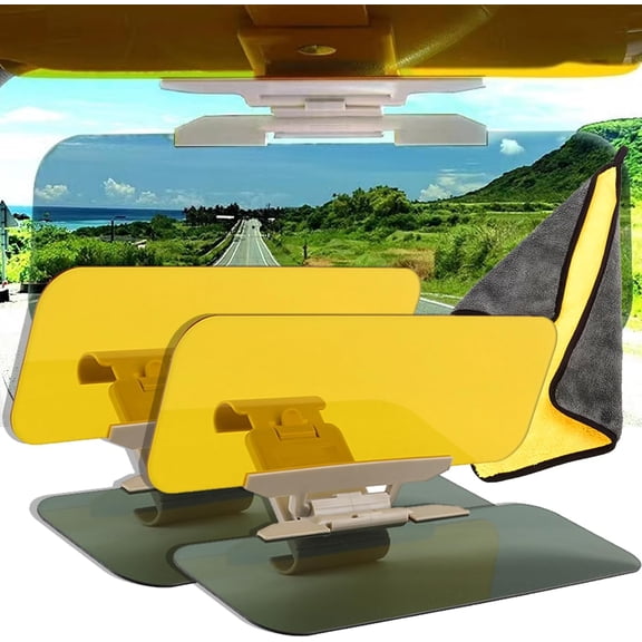 Sun Visor for Car Universal Anti-Glare Polarized Visor Extender, Anti Glare Visor Night Driving, Day and Night Anti-Glare Polarized Car Sun Visor Windshield