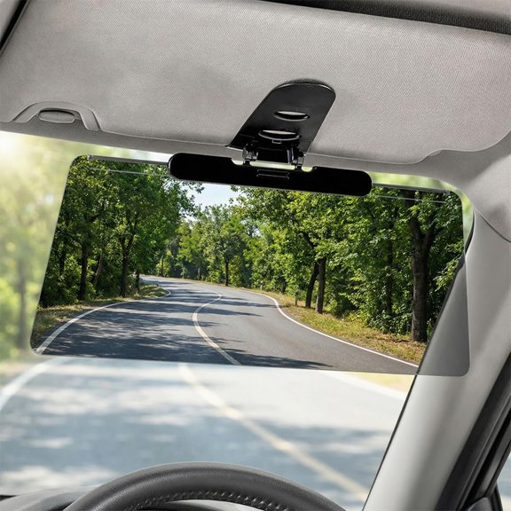 Sun Visor Extender for Car, Anti-Glare Automotive Windshield Sun Blocker for Safe Driving, Universal Adjustable Car Visor Extender Attachment Protects from UV Rays & Stray Light (Black)
