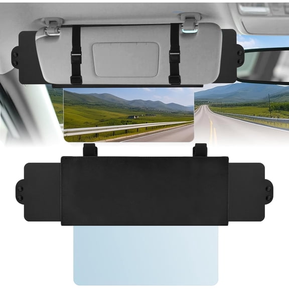 Sun Visor Extender for Car, Car Blocker, Sunvisor Extension with Removable PC Sunshade Lens, Visors Extenders Attachment Anti-Glare Safe Driving(Color:Clear)