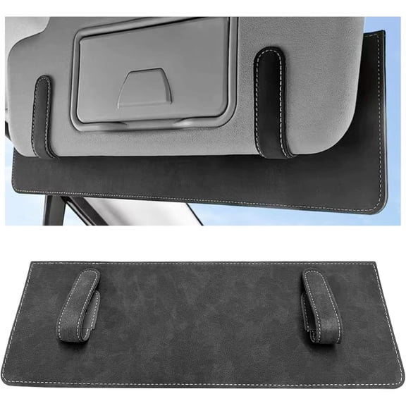 Sun Visor Extender for Car, Clip-On Blocker Auto Attachment Safe Driving, Anti-Glare Sunshade Extension UV Rays Protection Most Cars SUVs Vans (Dark Gray)