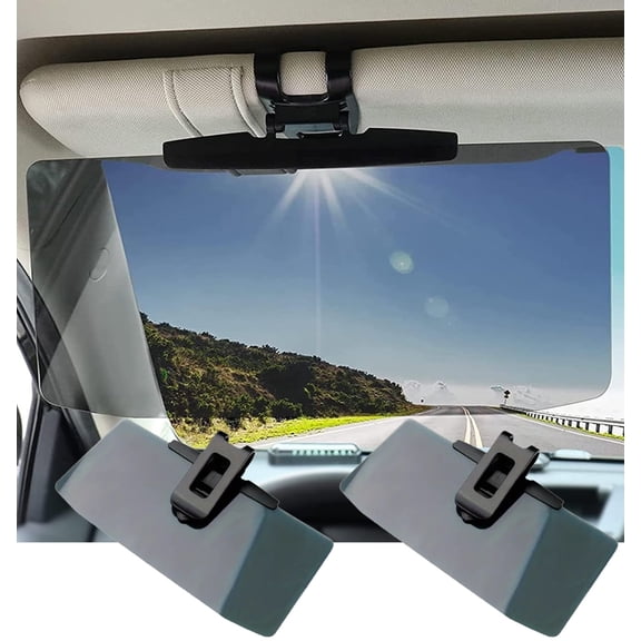 Sun Visor Extender for Cars, Car Visor Extender Sun Blocker, Adjustable Sun Visor for Car from Glare/UV Ray , Clip on Visor Extender Attachment for Car Visor (2 Pcs)