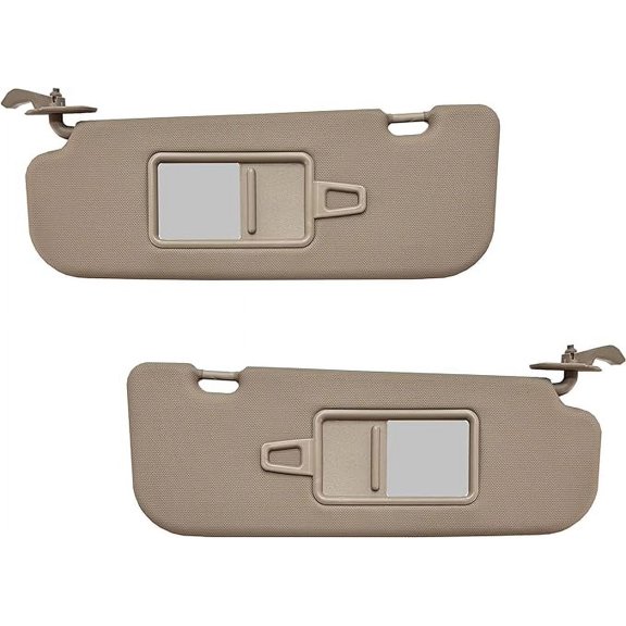 Sun Visor Fits for 2011-2015 Hyundai Elantra Beige Without Light OE Quality 2MPLASTIC (Pair)