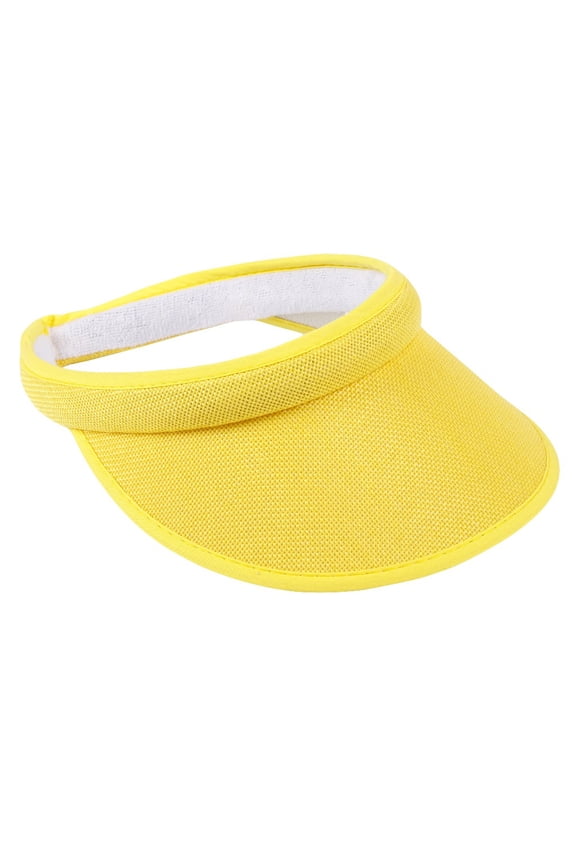 Sun Visor Hat Solid Color Wide Brim Polyester Adjustable Unisex Lightweight Sun Shade Cap For Summer Outdoor Sports Daily Wear