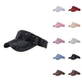 thumbnail image 1 of Sun Visor Hat for Women Shiny Rhinestone Adjustable Summer Sun Hat, 1 of 5