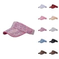 thumbnail image 1 of Sun Visor Hat for Women Shiny Rhinestone Adjustable Summer Sun Hat, 1 of 5
