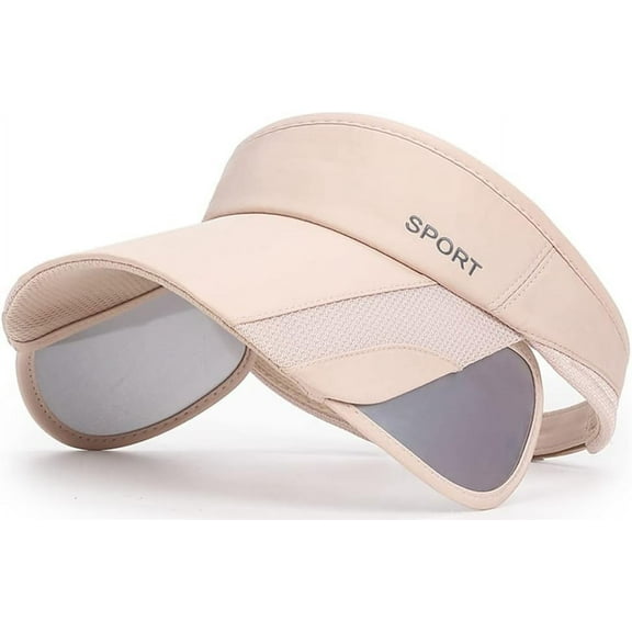 Sun Visor Hat for Women and Men - Retractable Brim Sport Hat, Summer Golf Tennis Running Beach Hat with Ponytail Hole