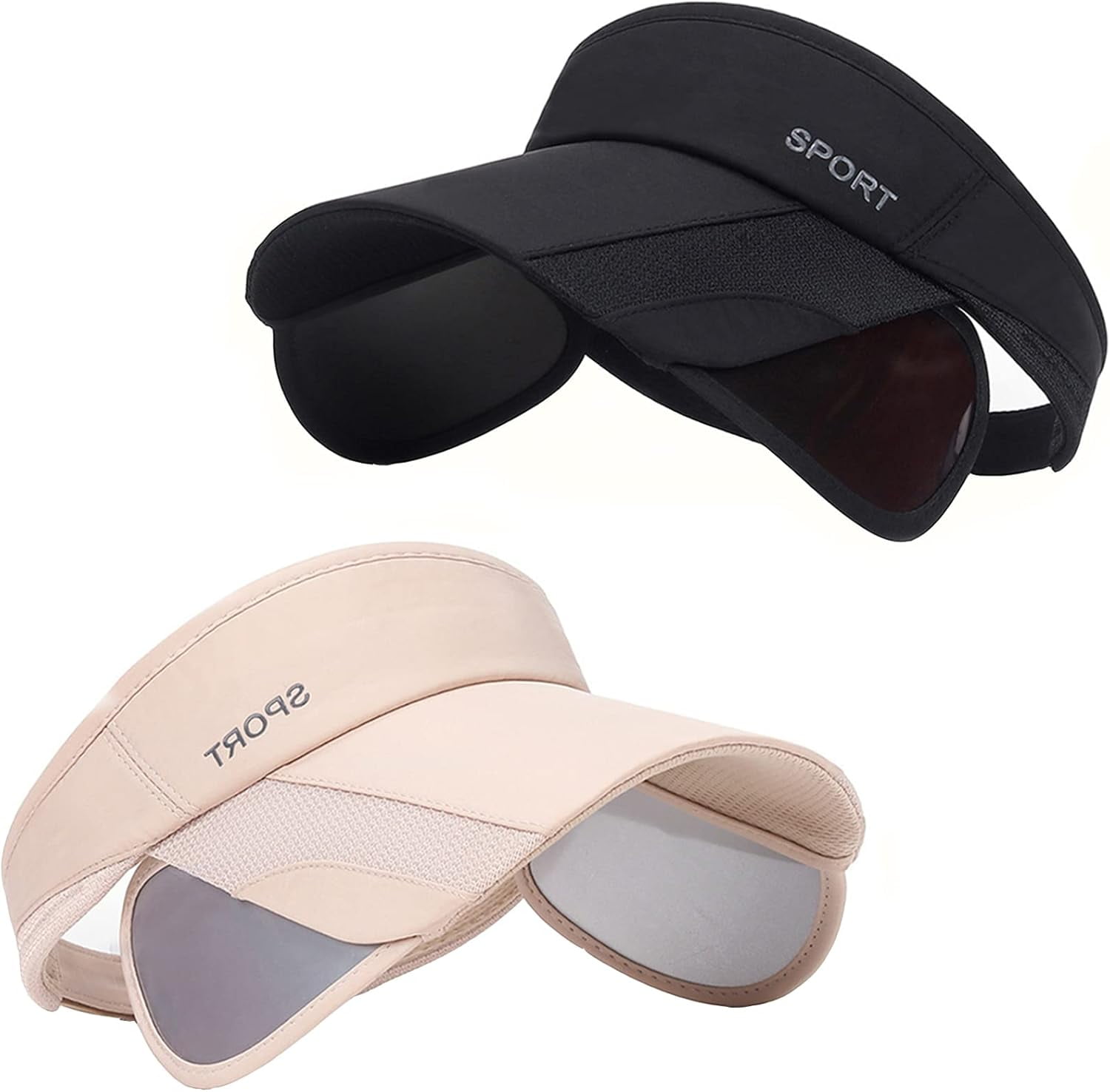 Adjustable Sun Visor Hat for Women Men Golf Tennis Running QINGLONGLIN Sports Sun Visor Women Men Lightweight  main image 2