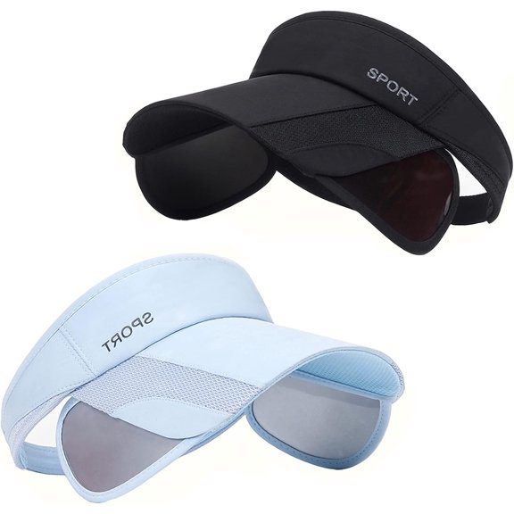 Sun Visor Hat for Women and Men - Retractable Brim Sport Hat, Summer Golf Tennis Running Beach Hat with Ponytail Hole