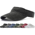 thumbnail image 1 of Sun Visor Hats Cotton Twill Ball Adjustable Sun Caps for Men Women(Black), 1 of 3