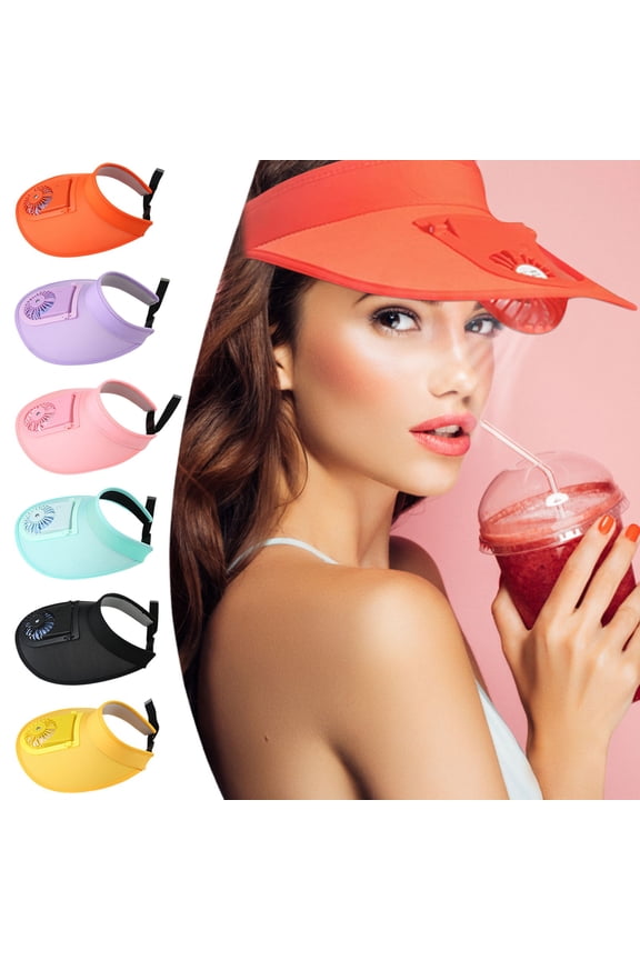 Sun Visor Hats with Fan,3 Speeds Rechargeable Built-in Fan Extended Rim Sun Protection Hat, Adjustable Elastic Buckle,for Summer Outdoor Daily Use, Light green
