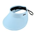 thumbnail image 1 of Sun Visor Hats Summer Wide Brim Clip on Beach Adjustable Large Brim Cap Golf Hat for Wome, With Sweatband, Hats for Women UV Protection，Blue, 1 of 8