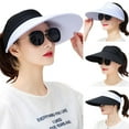 thumbnail image 1 of Sun Visor Hats Women Large Brim Summer UV Protection Beach Cap, 1 of 4