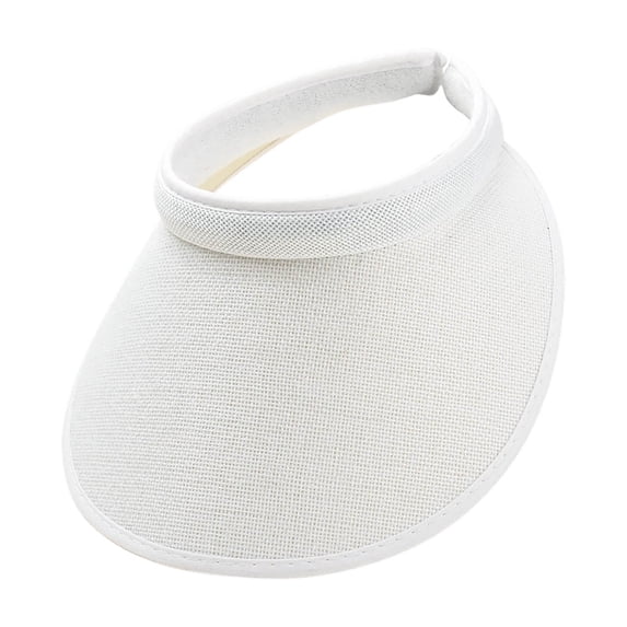 Sun Visor Hats for Women Men, Lightweight Sun Hat for Summer Sports, Outdoor UV Protection Visor for Hiking Running Fishing and Gardening, Breathable Wide Brim Sun Visor (White)