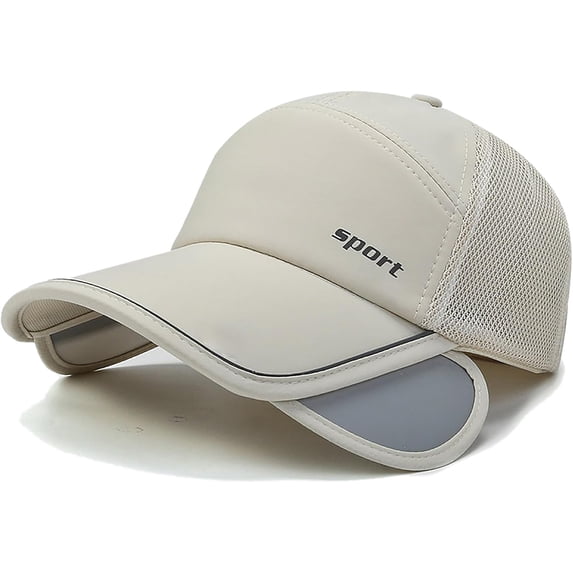 Sun Visor Hats for Men Women Retractable Brim Adjustable UV Protection Mesh Baseball Cap