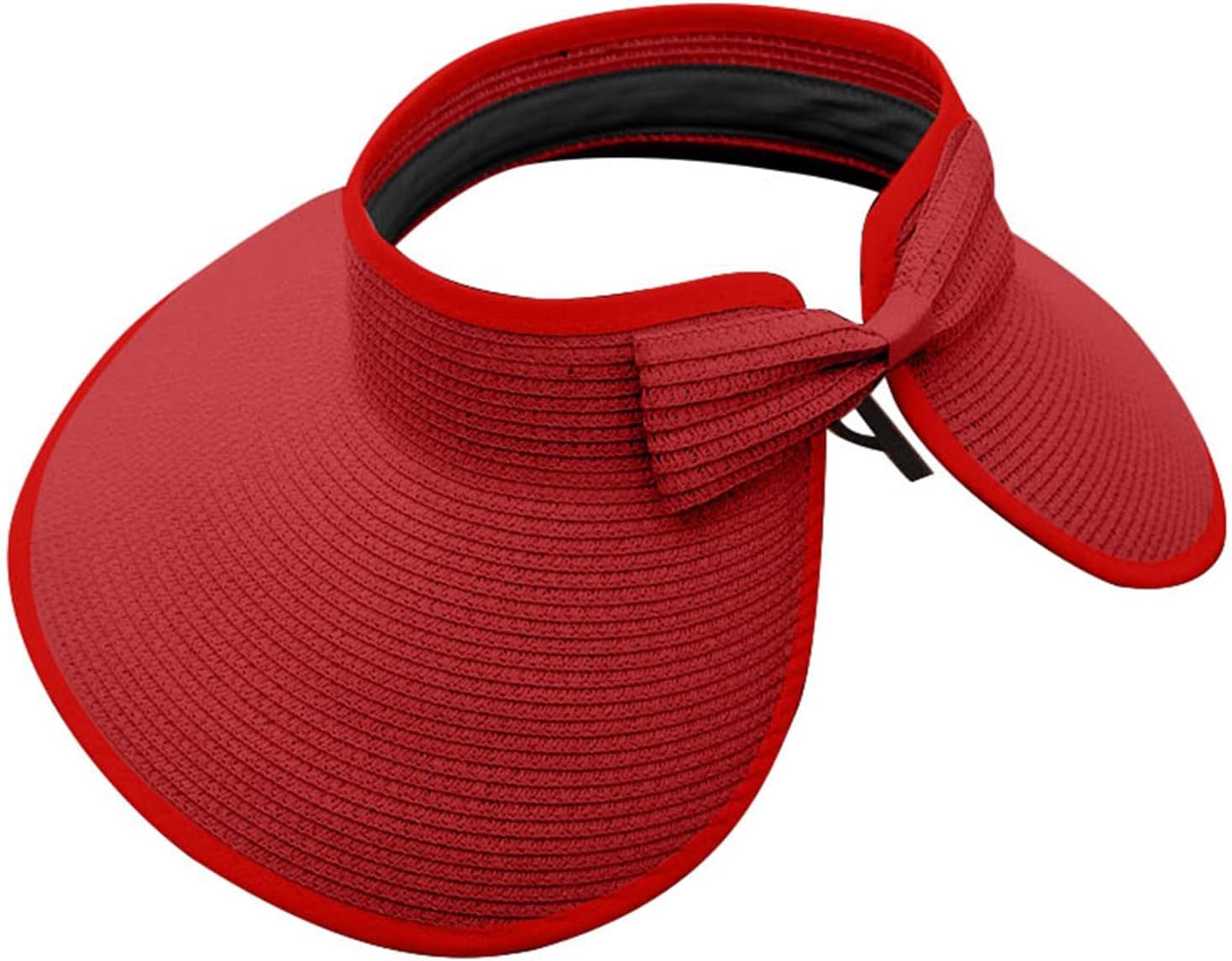 Sun Visor Hats for Women Straw Sun Visors Foldable Straw Hats with