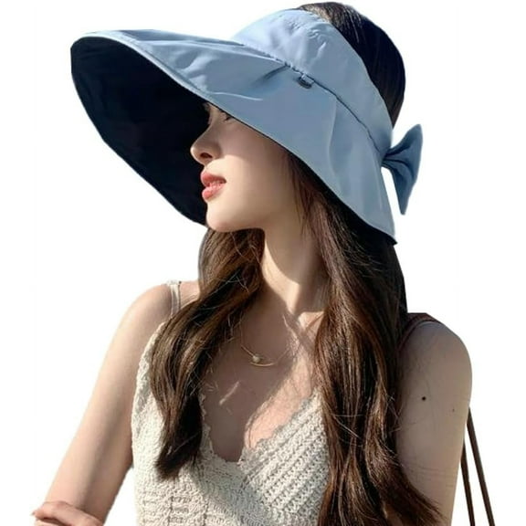 Sun Visor Hats for Women Wide Brim UPF 50  Bucket Hats Summer Visor Caps Beach Hat Packable UV Protection Fishing Hiking Hat
