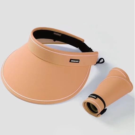 Sun Visor Hats for Women Wide Brim UV Protection Adjustable Large Golf Beach Cap Packable Travel Sport Visor/Orange