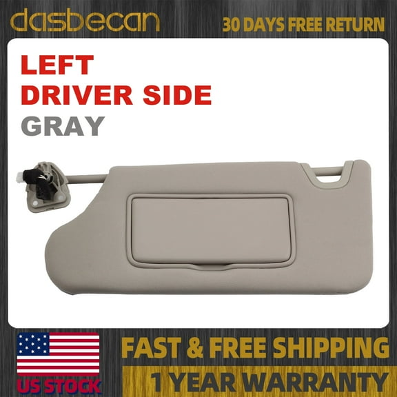Sun Visor Left Driver Side w/ Light Gray 96401-3TA2A For Nissan Altima 2013-2018