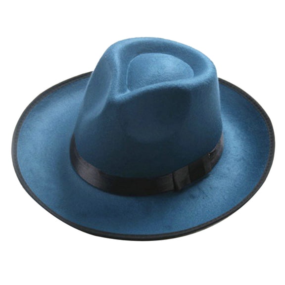 Sun Visor Men Women Hard Felt Wide Brim Fedora Panama Hat Autumn Vintage Cap