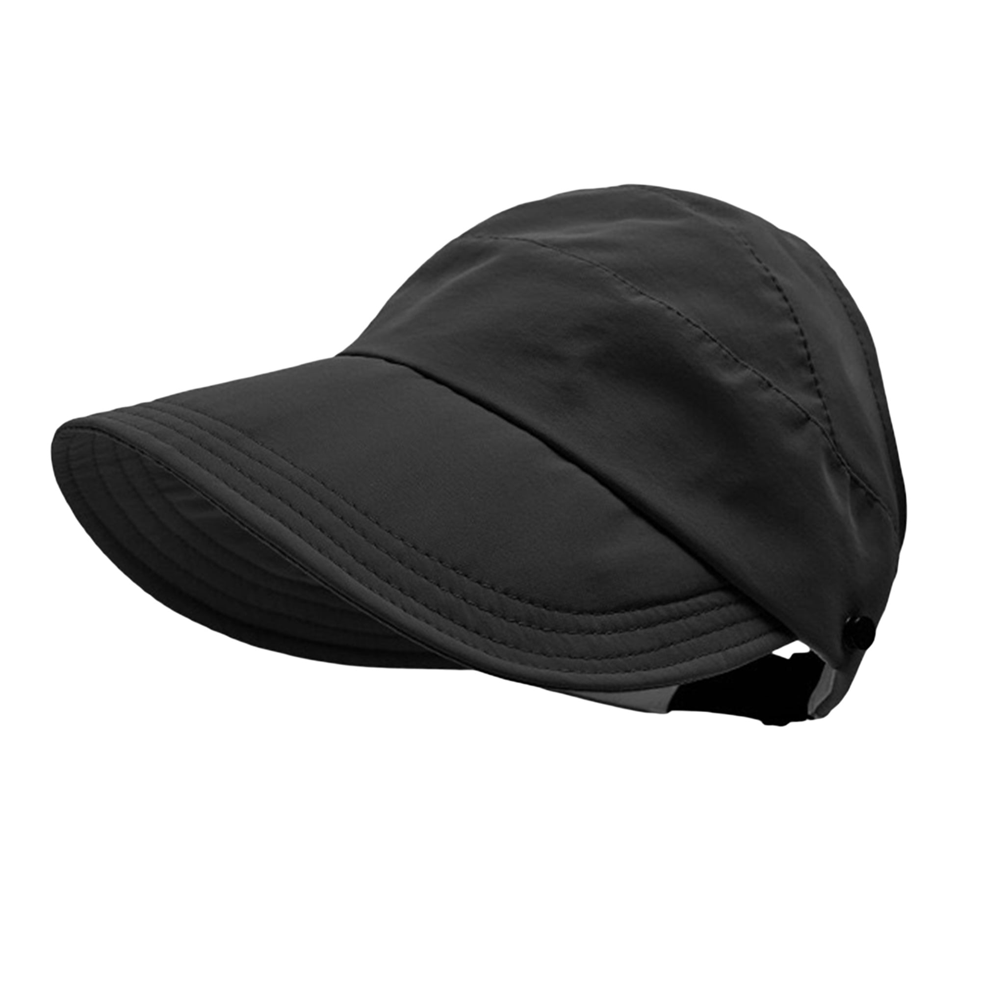 Merino Wool Visor Beanie Fleece Lined Ponytail Hat Winter Warm Windproof TrailHeads Women main image 2