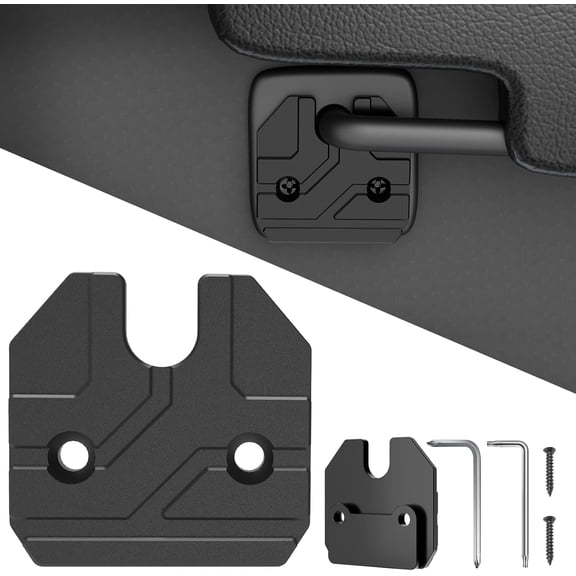Sun Visor Repair Kit Fits for Dodge RAM 1500 Trucks 2019-2023, 1 Pack Aluminum Black Sun Visor Clip, Car Sun Visor Fixer, Truck Visor Clip Fix Kit, Visor Clips for Cars, Dodge Ram 1500 Accessories