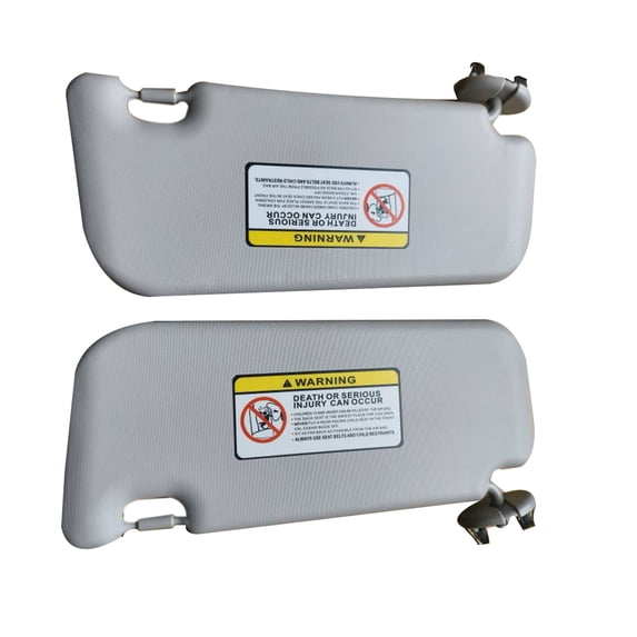 Sun Visor Replacement Fit For 2008-2013 Toyota Corolla, OE: 74320-12E00-B0, Driver Left Side, Sun Visor With Mirror -grey-Leather